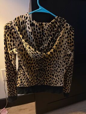 Juicy Couture Leopard Trim Hooded Sweatshirt - Y2K